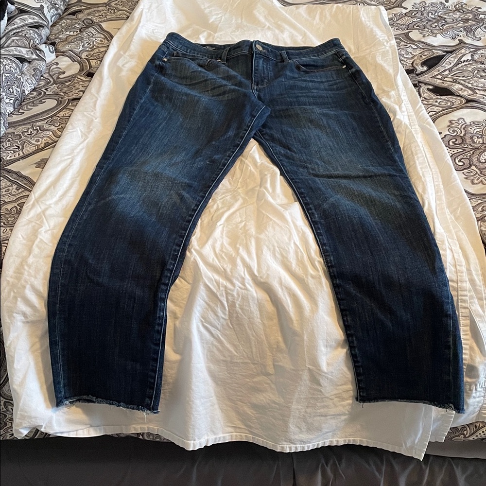 White House Black Market Indigo girlfriend jeans